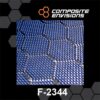 Carbon Fiber/Blue Aramid Hybrid Fabric Honeycomb 3k 6.49oz/220gsm-Sample (4"x4")