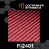 Carbon Fiber/Red Dyed Fiberglass Fabric 2x2 Twill 3k 12.53oz/425gsm Version 2 Softer-Sample (4"x4")