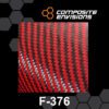 Carbon Fiber/Red Kevlar Fabric 2x2 Twill 3k 5.5oz/186gsm-Sample (4"x4")