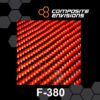 Carbon Fiber/Orange Kevlar Fabric 2x2 Twill 3k 5.5oz/186gsm-Sample (4"x4")