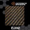 Carbon Fiber/Bronze ZYLON HM Fabric 2x2 Twill 3k 5.5oz/186gsm-Sample (4"x4")