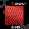 Red Kevlar Fabric 2x2 Twill Weave 1500d 6.2oz/210gsm-Sample (4"x4")