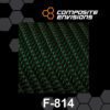 Green Reflections Carbon Fiber Fabric 2x2 Twill 3k 5.9oz/200gsm-Sample (4"x4")