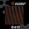 Red Reflections® Carbon Fiber Fabric 2x2 Twill 3k 5.9oz/200gsm-Sample (4"x4")