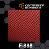 Carbon Fiber/Red Kevlar Fabric Plain Weave 3k 5.5oz/186gsm-Sample (4"x4")