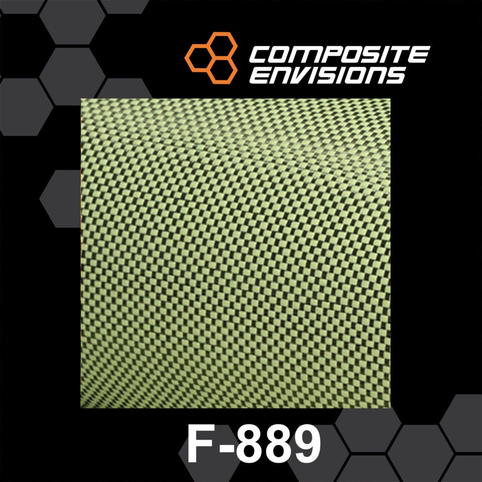 Carbon Fiber/Yellow Kevlar Fabric Plain Weave 3k 5.5oz/186gsm-Sample  (4″x4″) - Composite Envisions