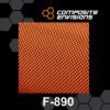 Carbon Fiber/Orange Kevlar Fabric Plain Weave 3k 5.5oz/186gsm-Sample (4"x4")