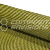 Carbon Fiber/Yellow Dyed Fiberglass Fabric 2x2 Twill 50in 3k/825yield 12.53oz/425gsm V2 Softer (Remnant) - 4.5 Yard, 1st Quality