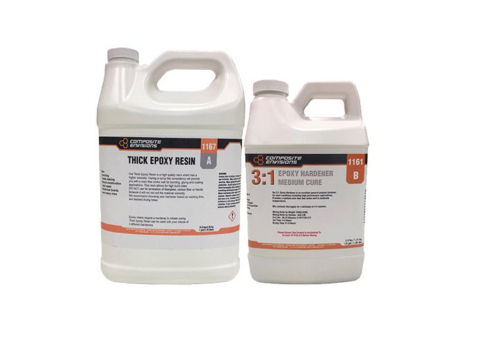 THICK - 3:1 Two Part Thick Epoxy Resin System - Kit Size 1.33 Gallons