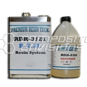 RDR-3121 RDH-9386 High Impact/High Temp Vacuum Infusion Epoxy 3:1 325° F - Kit Size 1.33 Gallon