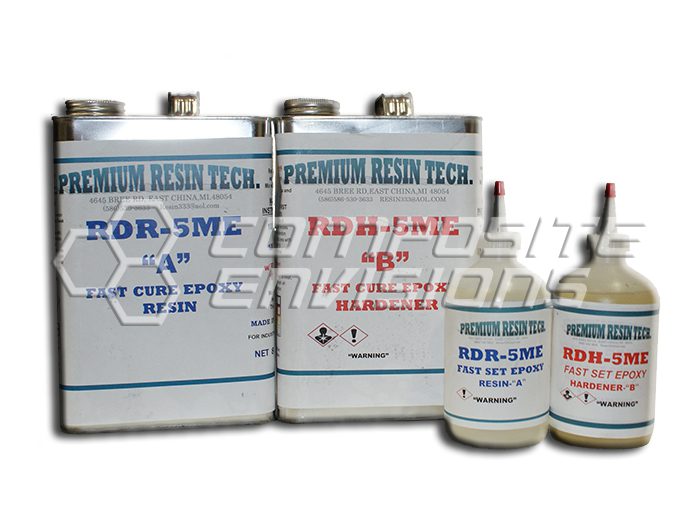 RDR-5ME / RDH-5ME Clear 5 Minute Adhesive Resin & Hardener