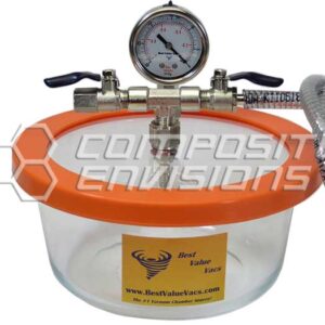 Vacuum Chamber / Degassing Pot - 1.75 Quart Pyrex