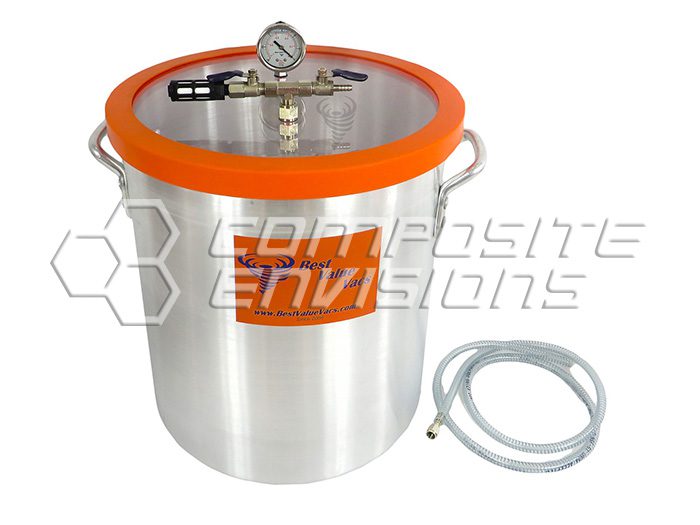 Vacuum Degassing Pot - Aluminum 10 Gallon