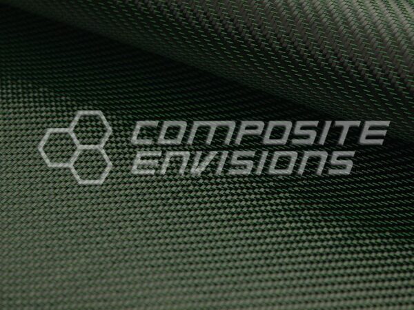Green Mirage Carbon Fiber Fabric 2x2 Twill 3k 50"/127cm 8.6oz/290gsm High Density-Sample