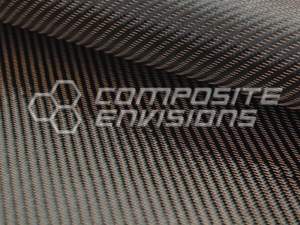 Copper Mirage Carbon Fiber Fabric 2x2 Twill 3k 50"/127cm 8.6oz/290gsm High Density-Sample