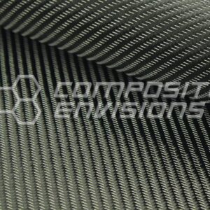 Silver Mirage Carbon Fiber Fabric 2x2 Twill 3k 50"/127cm 8.6oz/290gsm High Density