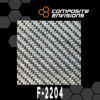 Silver Aluminized Carbon Fiber Fabric 2x2 Twill 3k 6oz/203gsm Toray T300-Sample (4"x4")