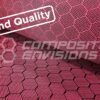 2nd Quality Carbon Fiber/Red Aramid Hybrid Fabric Honeycomb 3k 50"/127cm 6.49oz/220gsm