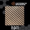 Carbon Fiber/Tan Kevlar Fabric 2x2 Twill 3k 5.5oz/186gsm-Sample (4"x4")