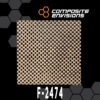 Carbon Fiber/Tan Kevlar Fabric Plain Weave 3k 5.5oz/186gsm-Sample (4"x4")