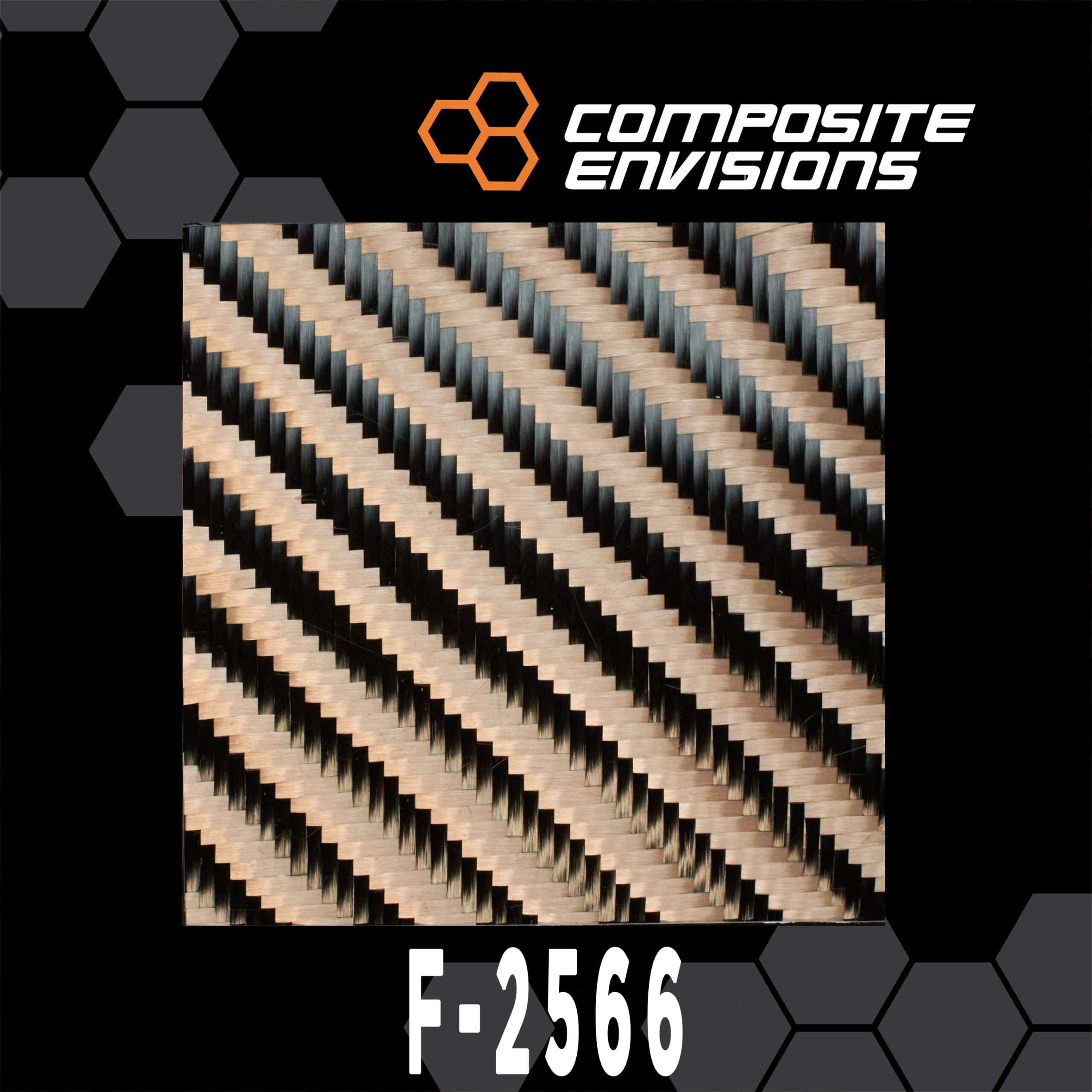 Carbon Fiber/Black Kevlar Fabric 2×2 Twill 3k 50″/127cm 5.5oz