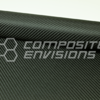 Hypetex® Jet Black Colored Carbon Fiber 2x2 Twill 3k 50"/125cm 7.23oz/245gsm-Sample