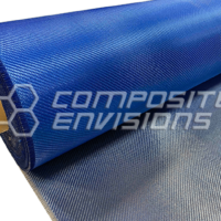 Blue Aluminized Fiberglass Fabric 2x2 Twill 50"/127cm 9.14oz/310gsm