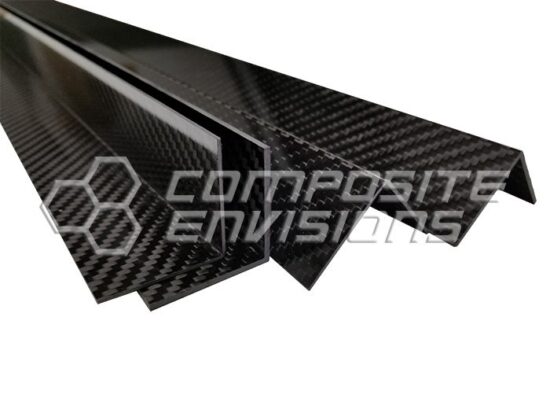 Carbon Fiber 90° Angle – 2×2 Twill Gloss Finish 1.5″ Legs - Composite ...