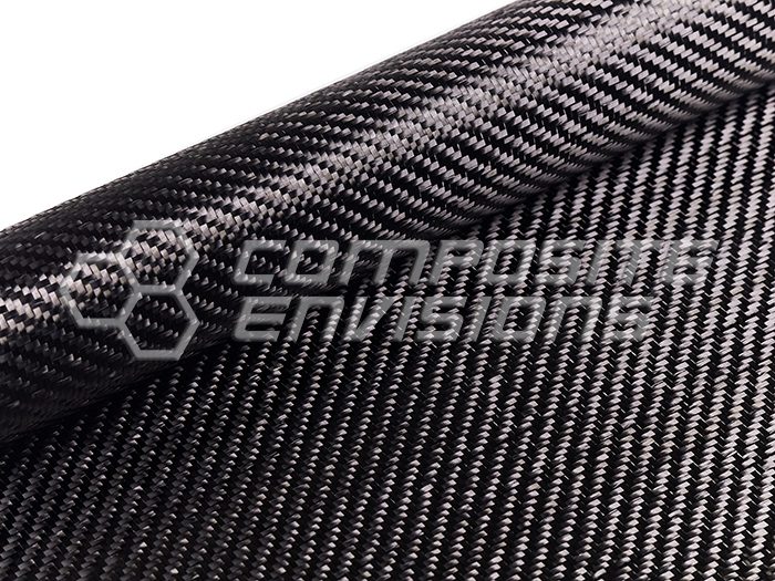 Carbon Fiber/LMFG Stabilized Fabric 2x2 Twill 3k 50"/127cm 6.1oz/206gsm Toray T300