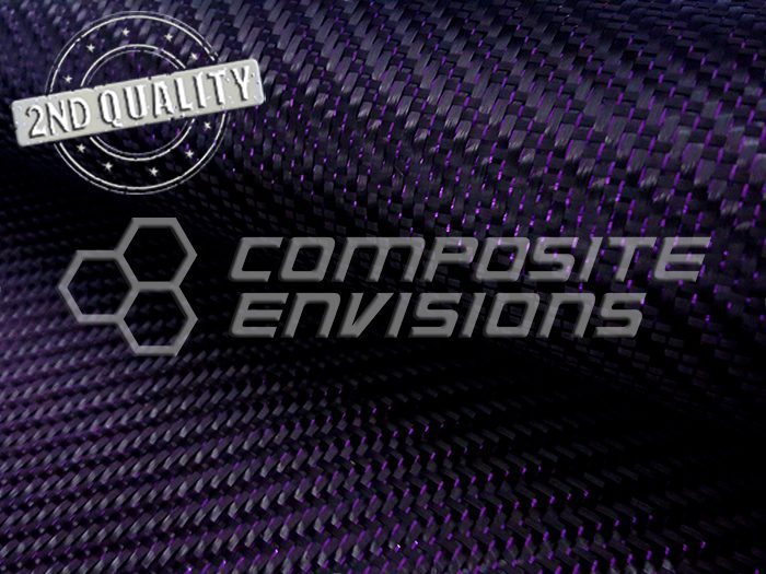 2nd Quality Purple Reflections Carbon Fiber Fabric 2x2 Twill 3k 50"/127cm 5.9oz/200gsm