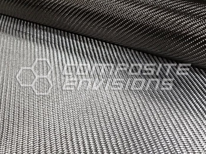 Silver Aluminized Carbon Fiber Fabric 2x2 Twill 3k 50"/127cm 6oz/203gsm Toray T300