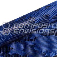 Camouflage Carbon Fiber/Blue Aramid Hybrid 3k/1500d 50"/127cm 6oz/203gsm-Sample