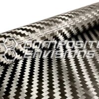 Carbon Fiber Fabric 2x2 Twill Spread Tow 5mm Tow Width 40"/101.6cm 1.98oz/67gsm HTS40