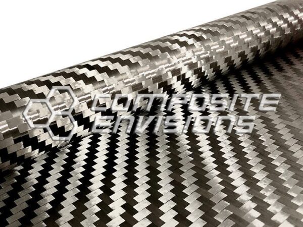 Carbon Fiber Fabric 2x2 Twill Spread Tow 5mm Tow Width 40"/101.6cm 1.98oz/67gsm HTS40