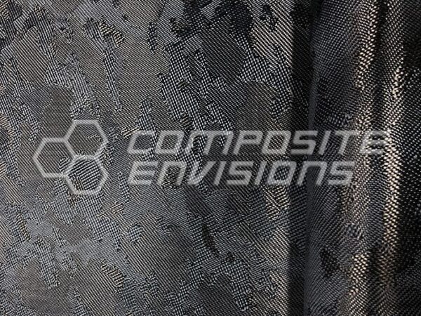 Camouflage Carbon Fiber/Black Aramid Hybrid 3k/1500d 50"/127cm 6oz/203gsm-Sample