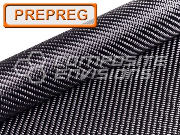 VARIABLE TEMP 150°F to 250°F Cure Carbon Fiber Fabric 2x2 Twill PREPREG Double Sided 12k 50"/127cm 19.7oz/668gsm