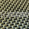 Carbon Fiber/Yellow Kevlar Fabric 2x2 Dual Twill 3k 50"/127cm 5.5oz/186gsm-Sample