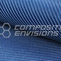 Blue Kevlar Fabric 2x2 Twill Weave 1500d 50"/127cm 6.2oz/210gsm