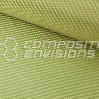 Yellow Aramid Fabric 2x2 Twill Weave 1500d 50"/127cm 5.46oz/185gsm