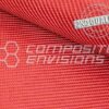 2nd Quality Red Kevlar Fabric 2x2 Twill Weave 1500d 50"/127cm 6.2oz/210gsm