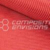 Red Kevlar Fabric 2x2 Twill Weave 1500d 50"/127cm 6.2oz/210gsm