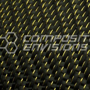 Gold Reflections Carbon Fiber Fabric 2x2 Twill 3k 50"/127cm 5.9oz/200gsm