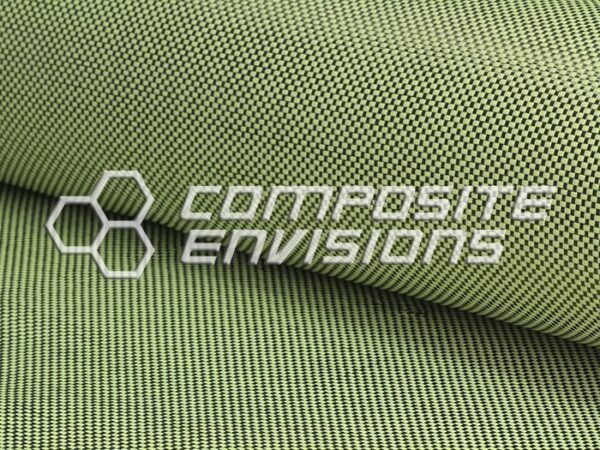 Carbon Fiber/Yellow Kevlar Fabric Plain Weave 3k 50"/127cm 5.5oz/186gsm-Sample