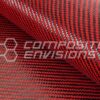 Carbon Fiber/Red Kevlar Fabric 2x2 Twill 3k 50"/127cm 5.5oz/186gsm-Sample
