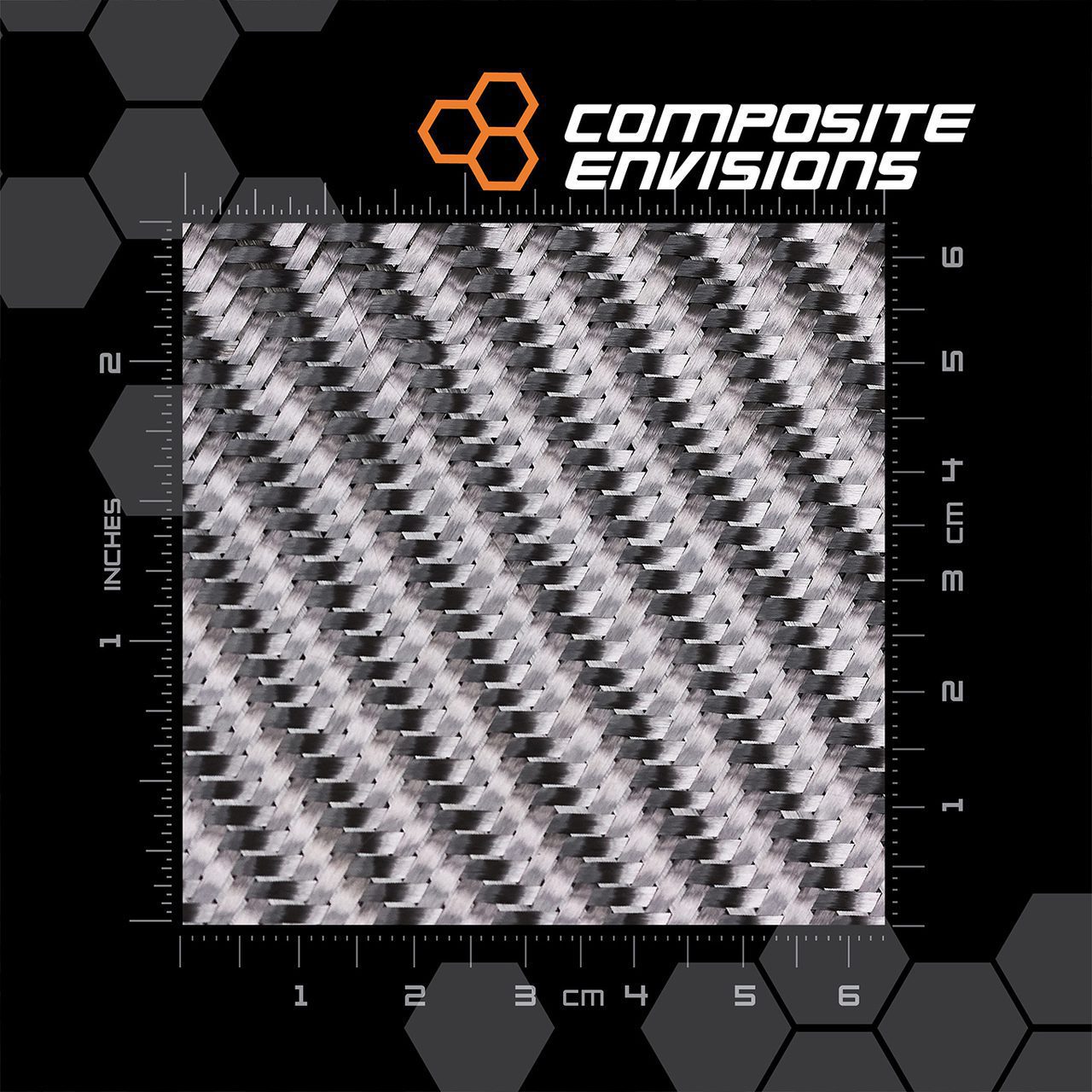 Tissu triaxial carbone / Kevlar, 170g/m2 - Gernitex