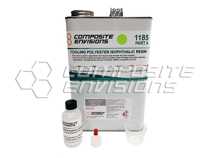 Tooling Polyester Resin Isophthalic 1 Gallon with Hardener MEKP DDM-9 -  Composite Envisions