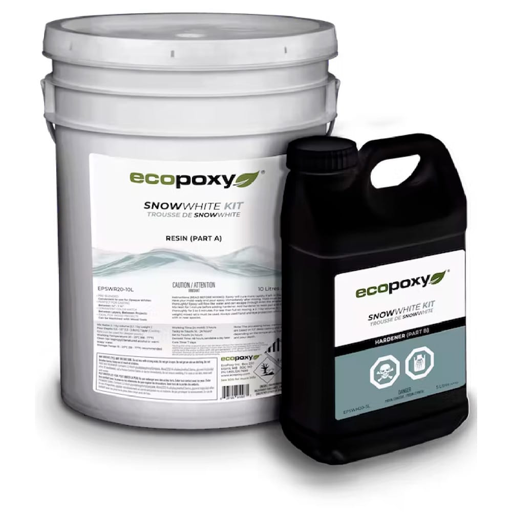 EcoPoxy – Snow White Casting Epoxy – 15L Kit - Composite Envisions
