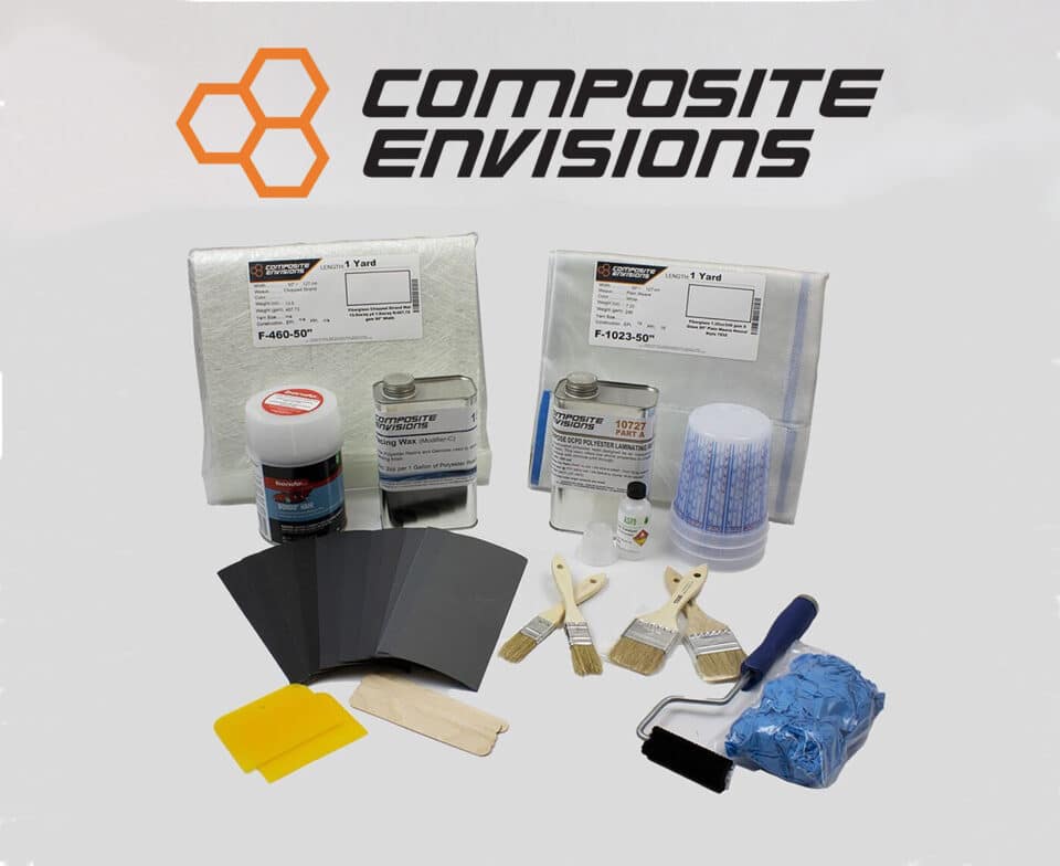 Fiberglass Repair Kits - 8-oz. fiberglass repairkit [Set of 6] - Industrial  Adhesives 