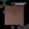 Copper Metalized High Density Carbon Fiber Fabric 2x2 Twill 3k 50"/127cm 7oz/238gsm Toray T300-Sample (4"x4")