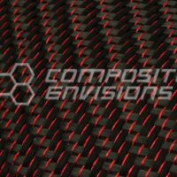 Red Reflections Carbon Fiber Fabric 2x2 Twill 50